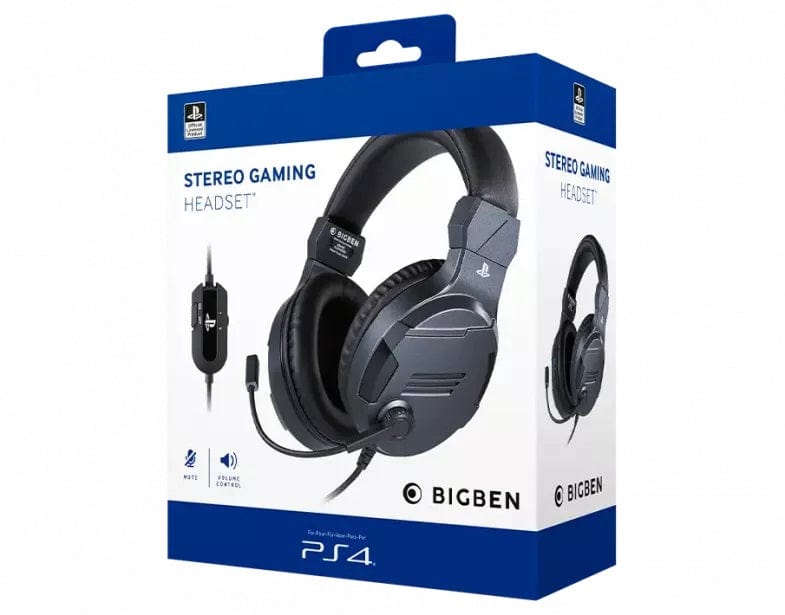 BIGBEN STEREO GAMING ŽIČNE SLUŠALKE V3, TITANIUM 3499550381450