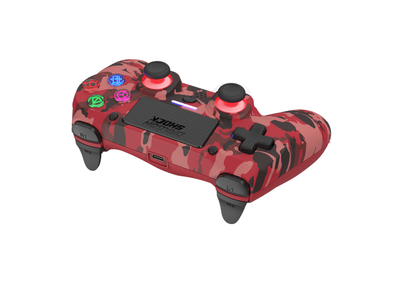 DRAGONSHOCK MIZAR BREZŽIČNI KONTROLER ZA PS4, PC, MOBILE- RDEČE CAMO BARVE 5425025592906