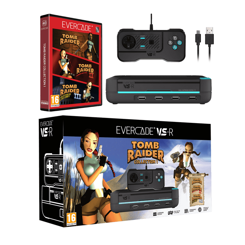 EVERCADE VS-R KONZOLA Z IGRO TOMB RAIDER COLLECTION 1 5060990240591