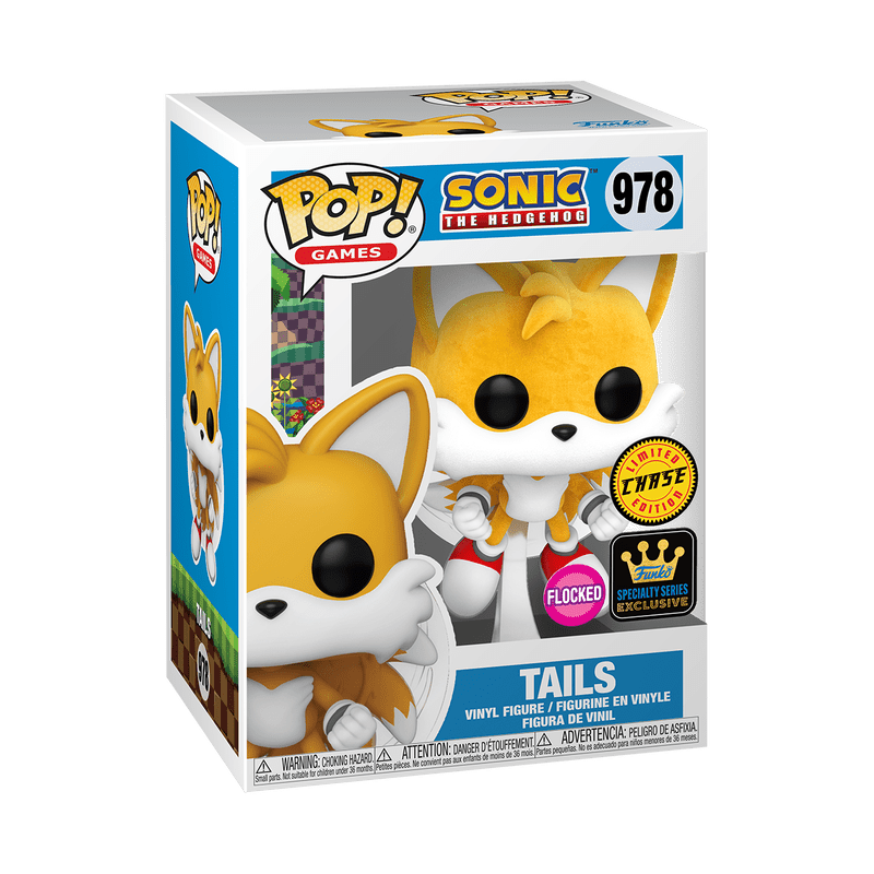 FUNKO POP GAMES: SONIC - TAILS (FLYING) W/FLOCKED CHASE 889698826174