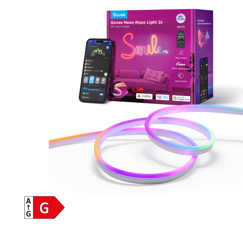 GOVEE NEON ROPE svetlobni trak 2 -4M bele barve 6974316999836