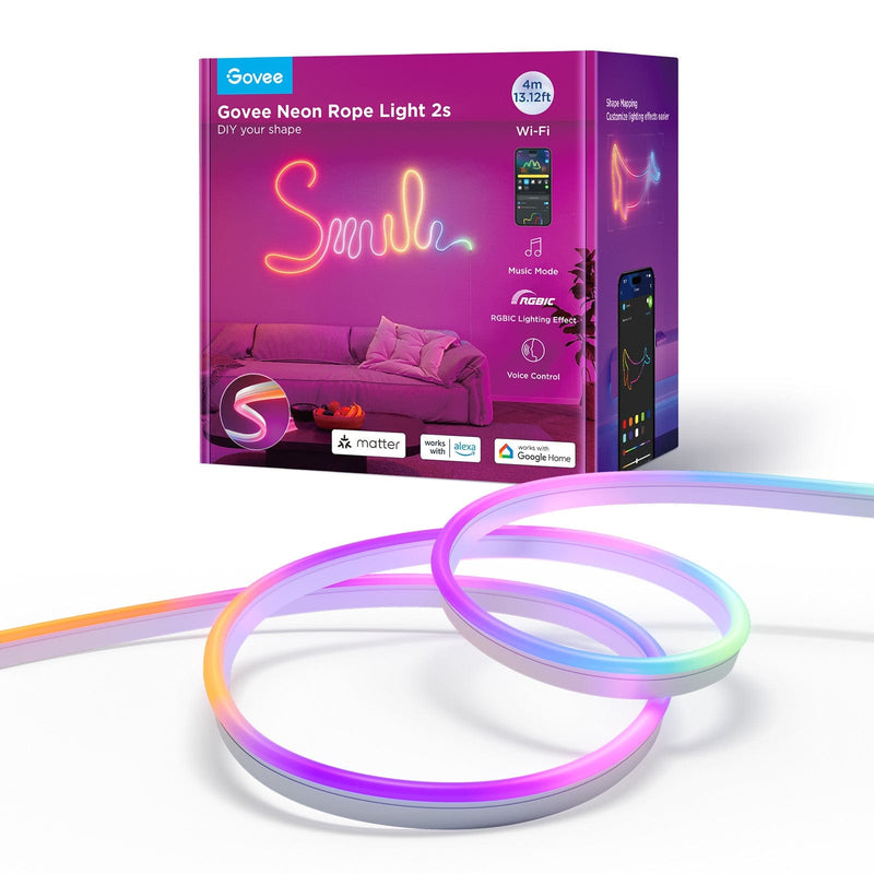 GOVEE NEON ROPE svetlobni trak 2 -4M bele barve 6974316999836