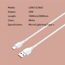 LDNIO CHARGING DATA CABLE (A-C) 25W 1M TYPE-C WHITE LS841_C 6933138600610