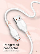 LDNIO CHARGING DATA CABLE (A-C) 25W 1M TYPE-C WHITE LS841_C 6933138600610