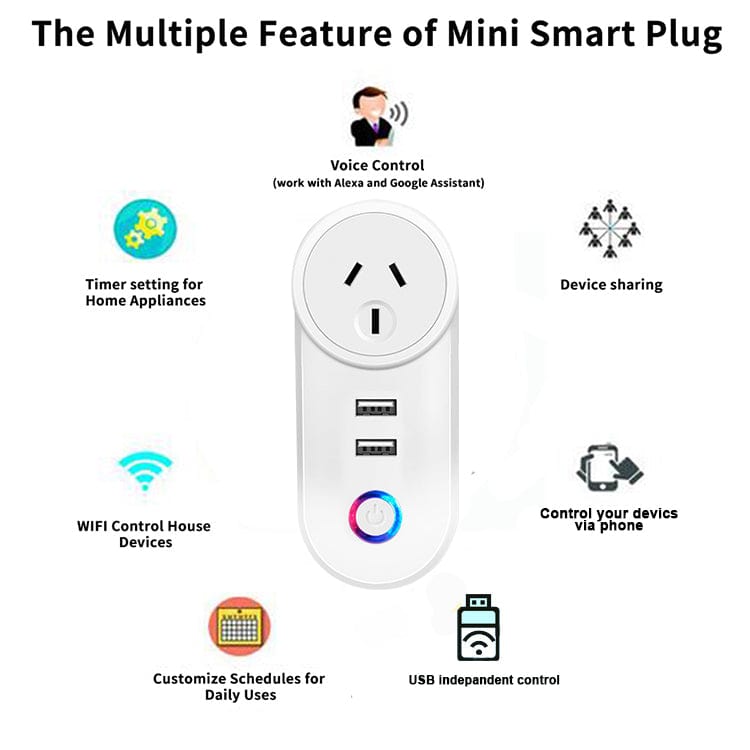 MOYE VOLTAIC WIFI SMART SOCKET WITH USB PORTS 8605042604524