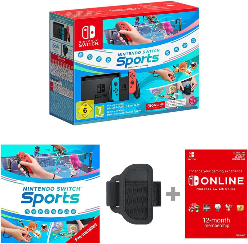 Nintendo Switch konzola V1.1 RED & BLUE + Switch Sports + Nintendo Online - 12 mesecev 045496454012