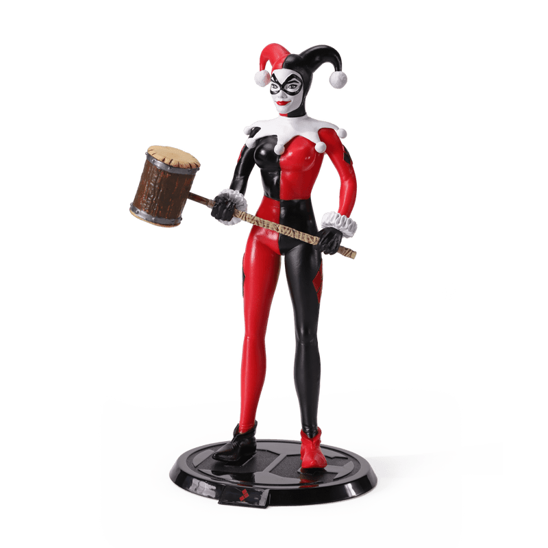 NOBLE COLLECTION DC - SS - HARLEY QUINN JESTER BENDYFIG 849421007591