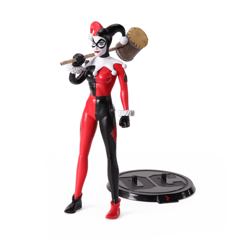 NOBLE COLLECTION DC - SS - HARLEY QUINN JESTER BENDYFIG 849421007591