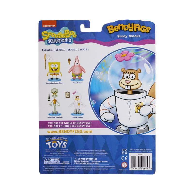 NOBLE COLLECTION - NICKELODEON - BENDYFIGS - SANDY CHEEKS 849421008857