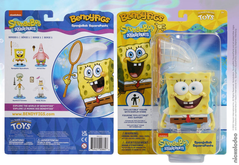 NOBLE COLLECTION - NICKELODEON - BENDYFIGS - SPONGEBOB SQUAREPANTS FIGURA 849421010768