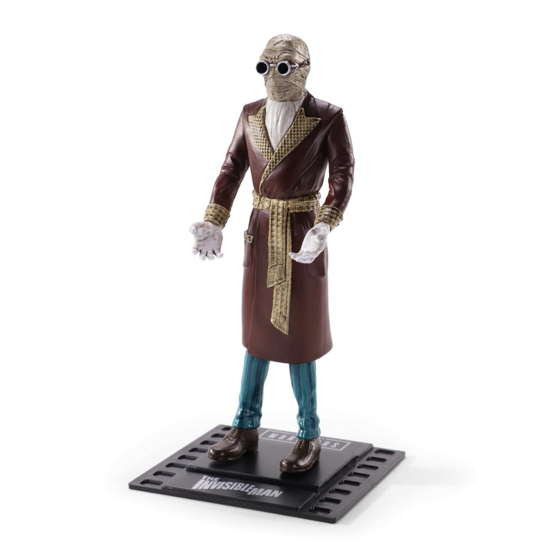 NOBLE COLLECTION - UNIVERSAL MONSTERS BENDYFIGS INVISIBLE MAN 849421008659