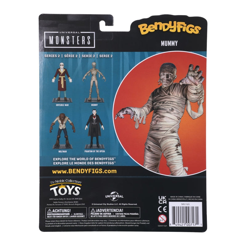 NOBLE COLLECTION - UNIVERSAL MONSTERS BENDYFIGS MUMMY 849421007171