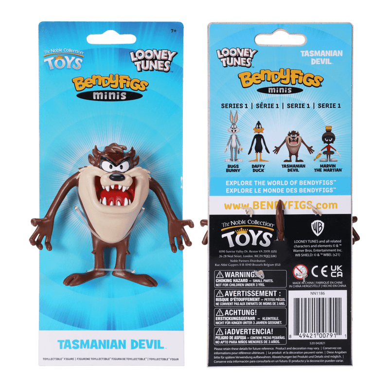 NOBLE COLLECTION WB - LT - TAZ MINI BENDYFIG 849421007911