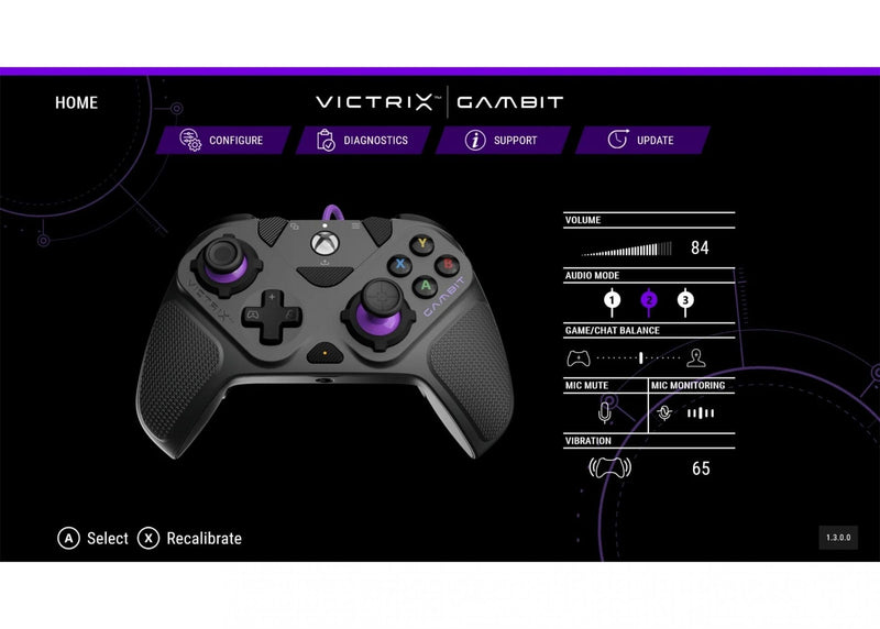 PDP VICTRIX GAMBIT TOURNAMENT ŽIČNI KONTROLER ZA XBOX SERIES X ČRNE BARVE 708056072711