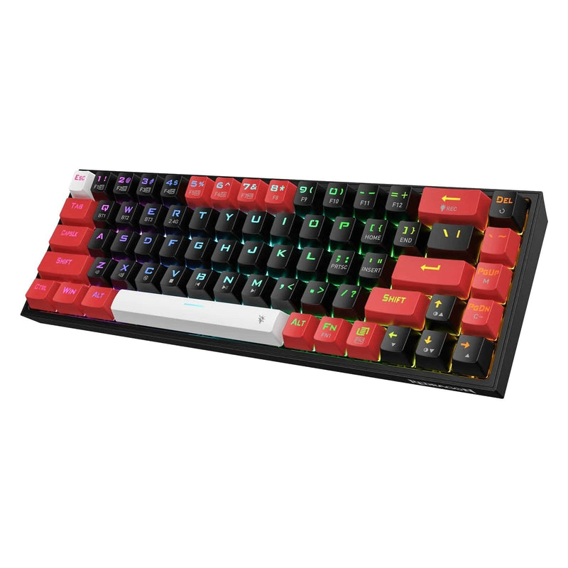 REDRAGON CASTOR K631RGB PRO ŽIČNA/BREZŽIČNA/BT MEHANSKA TIPKOVNICA, RDEČA STIKALA 6950376710826