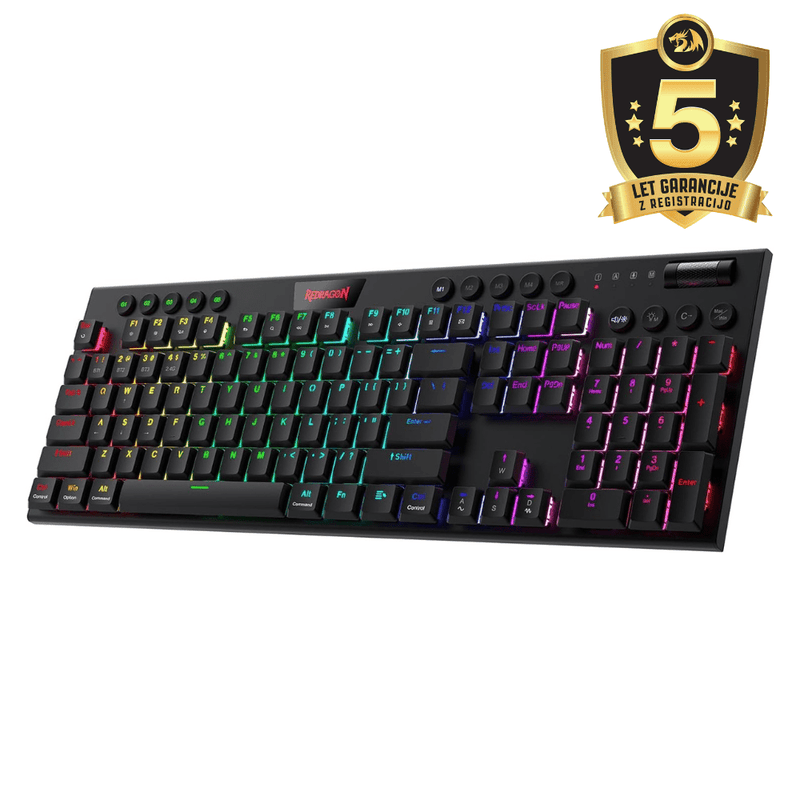 REDRAGON HORUS PRO K618RGB-PRO WIRED & 2.4G & BT RED SWITCH TIPKOVNICA 6750376721044