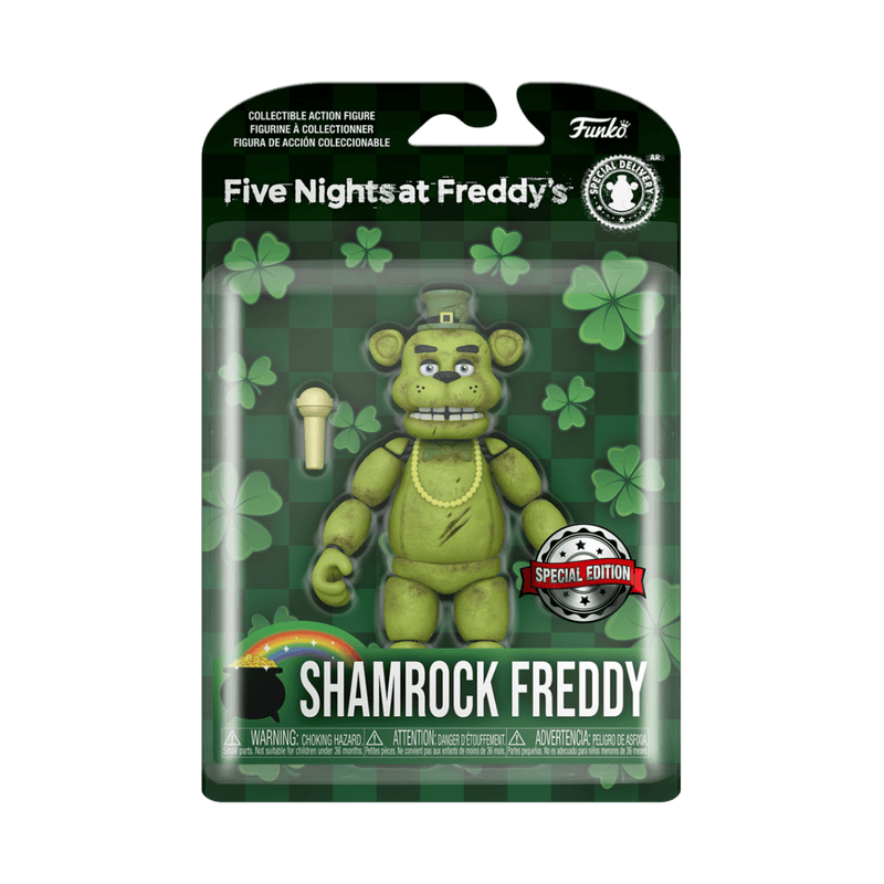 FUNKO ACTION FIGURE: FNAF S7- SHAMROCK FREDDY 889698609296