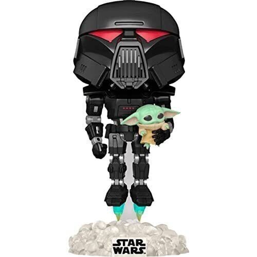 FUNKO POP STAR WARS: THE MANDALORIAN DARK TROOPER WITH GROGU 889698582865