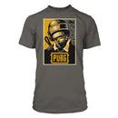 JINX T-SHIRT PUBG HOPE POSTER PREMIUM TEE-MEDIUM-CHARCOAL 889343105005