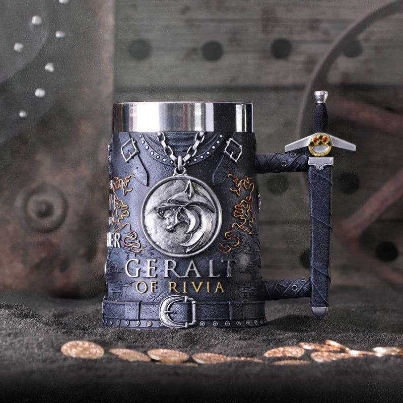 NEMESIS NOW THE WITCHER GERALT OF RIVIA TANKARD 15.5CM VRČ 801269146979