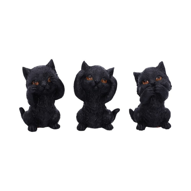 NEMESIS NOW THREE WISE KITTIES 8.8CM FIGURICE 801269142247